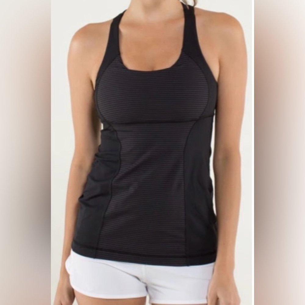 Lululemon Energy Tank Top - Hyper Striped Black